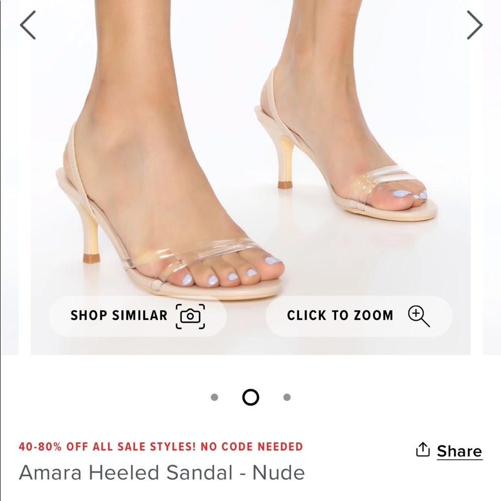 Nude baby heels